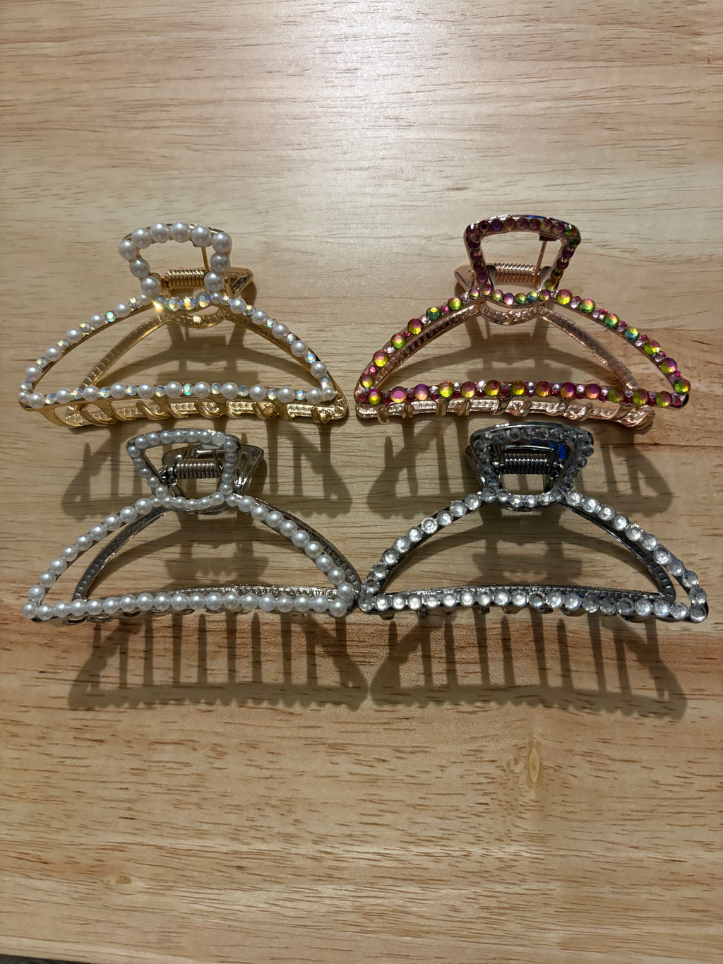 Adorned in Him Handcrafted Pearl & Gem Faith Claw Clip (Pre-Order)