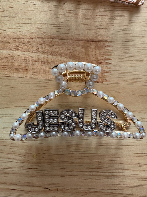 Adorned in Him Handcrafted Crystal Faith Claw Clip (Pre-Order)
