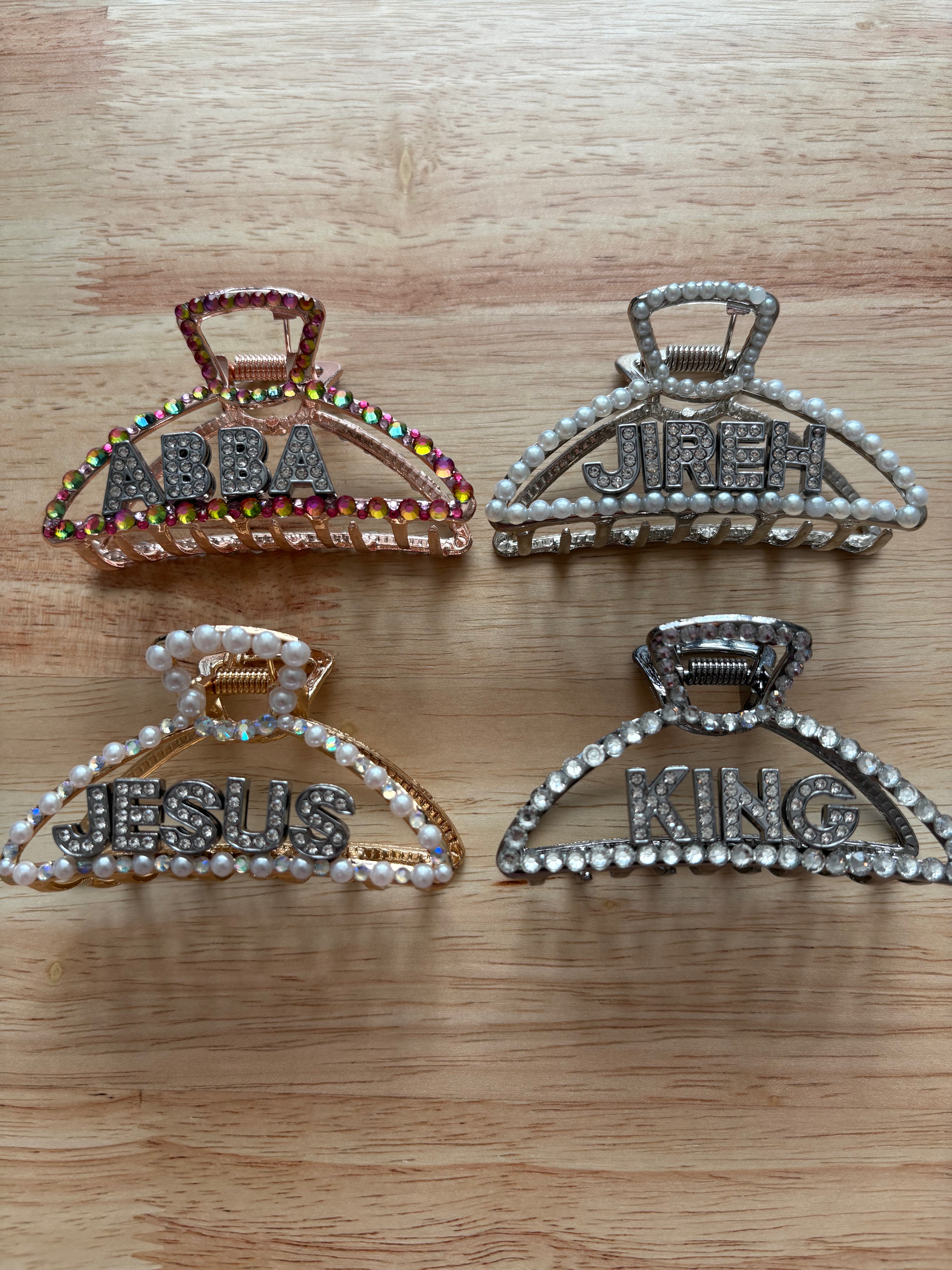 Adorned in Him Handcrafted Crystal Faith Claw Clip (Pre-Order)